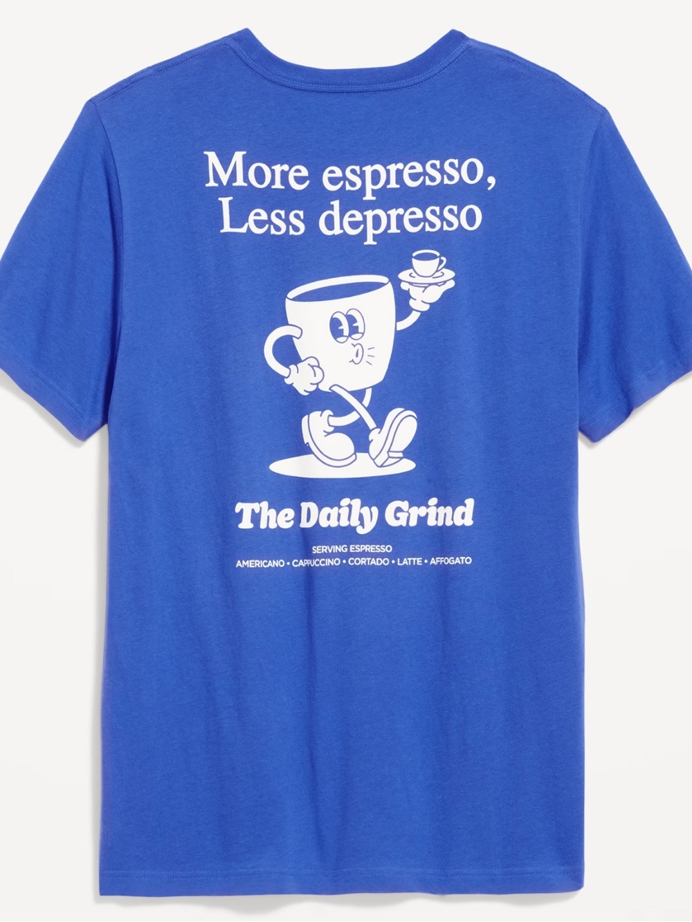 NWT Men’s Old Navy Blue Short-Sleeve Espresso Graphic Tee